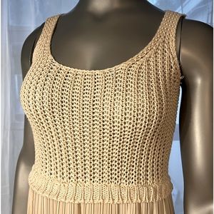 Margot Cream Crochet Top Dress
